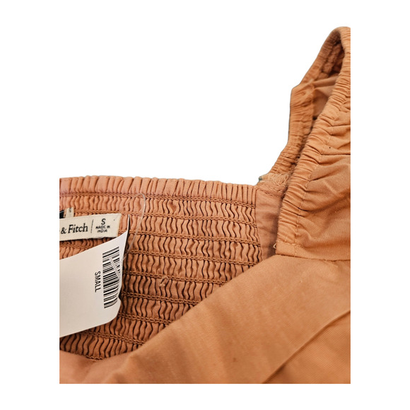 Abercrombie & Fitch Small Orange Long Sleeve Cropped Shirt - Picture 4 of 9